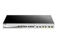 D-Link DXS 1210-12TC - Commutateur - intelligent - 8 x 10GBase-T + 2 x combo 10 Gigabit SFP+/RJ-45 + 2 x SFP+ - de bureau, Montable sur rack DXS-1210-12TC/E