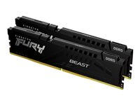 Kingston FURY Beast - DDR5 - kit - 32 Go: 2 x 16 Go - DIMM 288 broches - 5200 MHz / PC5-41600 - CL36 - 1.25 V - mémoire sans tampon - on-die ECC - noir KF552C36BBEK2-32