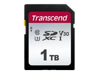 Transcend 300S - Carte mémoire flash - 1 To - Video Class V30 / UHS-I U3 / Class10 - SDXC UHS-I TS1TSDC300S