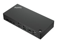 Lenovo ThinkPad Universal USB-C Smart Dock - Station d'accueil - USB-C - HDMI, 2 x DP - 1GbE - 135 Watt - Campus - Europe - pour ThinkPad E14 Gen 3; T14s Gen 2; X1 Carbon Gen 9; X1 Yoga Gen 6 40B20135EU