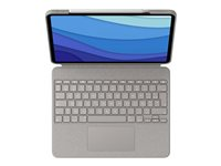 Logitech Combo Touch - Clavier et étui - avec trackpad - rétroéclairé - Apple Smart connector - AZERTY - Français - sable - pour Apple 12.9-inch iPad Pro (5ème génération) 920-010218