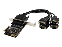 StarTech.com Carte PCI Express avec 4 Ports DB-9 RS232 - Adaptateur PCIe Série - UART 16550 - 1x PCI Express Mâle - 4x RS232 DB-9 Mâle - Adaptateur série - PCIe - RS-232 x 4 PEX4S553B