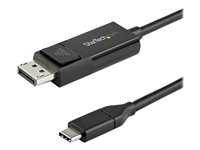 StarTech.com Câble USB C vers DisplayPort 1.2 4K 60Hz, 1m - Câble Adaptateur Vidéo Bidirectionnel DP vers USB-C ou USB-C vers DP Réversible - HBR2/HDR - Câble pour Moniteur USB Type C/TB3 (CDP2DP1MBD) - Câble DisplayPort - 24 pin USB-C (M) pour DisplayPort (F) - USB 3.1 / Thunderbolt 3 / DisplayPort 1.2 - 1 m - support 4K, actif - noir CDP2DP1MBD