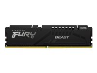 Kingston FURY Beast - DDR5 - module - 16 Go - DIMM 288 broches - 6400 MHz / PC5-51200 - CL32 - 1.4 V - mémoire sans tampon - on-die ECC - noir KF564C32BB-16