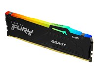 Kingston FURY Beast RGB - DDR5 - module - 32 Go - DIMM 288 broches - 5600 MHz / PC5-44800 - CL36 - 1.25 V - mémoire sans tampon - on-die ECC KF556C36BBEA-32