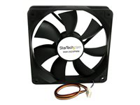 StarTech.com Ventilateur d'Ordinateur 120 mm avec PMW - Connecteur à Modulation d'Impulsion en Durée - 1x Molex Fan Femelle - Ventilateur châssis - 120 mm - noir FAN12025PWM