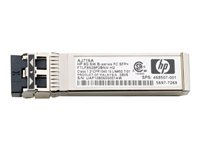 HPE - Module transmetteur SFP+ - 8 Go Fibre Channel (ELW) - Canal à fibre optique - jusqu'à 25 km - pour Brocade 16Gb/12, 16Gb/24; HPE 8/24, 8/8, SN6000; StoreFabric SN6500, SN8600B 4-slot AW538A