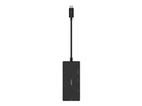 Belkin - Adaptateur vidéo - 24 pin USB-C mâle pour HD-15 (VGA), DVI-I, HDMI, DisplayPort femelle - noir - support 4K AVC003BTBK