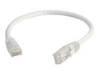 C2G Cat6 Booted Unshielded (UTP) Network Patch Cable - Cordon de raccordement - RJ-45 (M) pour RJ-45 (M) - 30 cm - UTP - CAT 6 - moulé, sans crochet, bloqué - blanc 83484