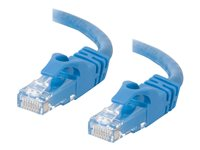 C2G Cat6 Booted Unshielded (UTP) Crossover Patch Cable - Câble inverseur - RJ-45 (M) pour RJ-45 (M) - 50 mm - UTP - CAT 6 - moulé, sans crochet, bloqué - bleu 83522