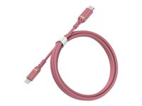 OtterBox - Câble Lightning - Lightning mâle pour 24 pin USB-C mâle - 1 m - rose scintillant - Prise en charge de Power Delivery 78-52650