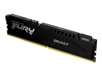 Kingston FURY Beast - DDR5 - module - 16 Go - DIMM 288 broches - 5200 MHz / PC5-41600 - CL36 - 1.25 V - mémoire sans tampon - on-die ECC - noir KF552C36BBE-16