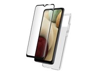 BIGBEN Connected - Coque de protection pour téléphone portable - polyuréthanne thermoplastique (TPU) - transparent - avec Protecteur d'écran en verre trempé - pour OPPO A12 PACKSILIVTA12