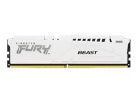 Kingston FURY Beast - DDR5 - module - 32 Go - DIMM 288 broches - 6000 MHz / PC5-48000 - CL30 - 1.4 V - mémoire sans tampon - on-die ECC - blanc KF560C30BW-32