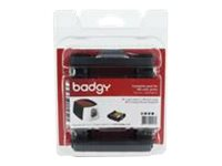 Badgy Full kit - Couleur (cyan, magenta, jaune, noir, transparent) - Kit de cassettes à ruban d'impression / cartes PVC - pour Badgy 100, 200 CBGP0001C