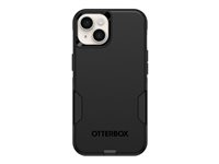 OtterBox Commuter Series - Coque de protection pour téléphone portable - compatibilité avec MagSafe - polycarbonate, caoutchouc synthétique - noir - pour Apple iPhone 13, 14, 15 77-92606