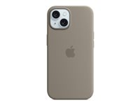 Apple - Coque de protection pour téléphone portable - compatibilité avec MagSafe - silicone - argile - pour iPhone 15 MT0Q3ZM/A
