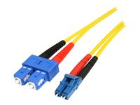 StarTech.com 10m Fiber Optic Cable - Single-Mode Duplex 9/125 - LSZH - LC/SC - OS1 - LC to SC Fiber Patch Cable (SMFIBLCSC10) - Cordon de raccordement - mode unique SC (M) pour mode unique LC (M) - 10 m - fibre optique - duplex - 9 / 125 micromètres - OS1 - sans halogène - jaune SMFIBLCSC10