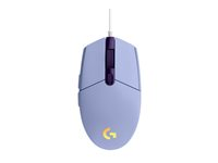 Souris de jeu Logitech G203 LIGHTSYNC - Souris - optique - 6 boutons - filaire - USB - lilas - pour Komplett Epic Gaming PC a125 910-005853