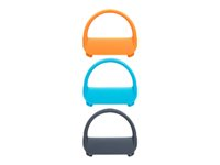 Wacom Bamboo Spark Closure Bands - Bande de fermeture pour étui de transport - gris, bleu, orange (pack de 3) ACK41509