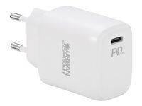 Urban Factory WCD90UF - Adaptateur secteur - 20 Watt - 3 A - PD 3.0 (24 pin USB-C) - Blanc laqué WCD90UF