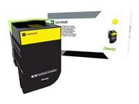 Lexmark 800X4 - À rendement extrêmement élevé - jaune - original - cartouche de toner LCCP - pour Lexmark CX510de, CX510de SPR Columbia, CX510dhe, CX510dthe 80C0X40